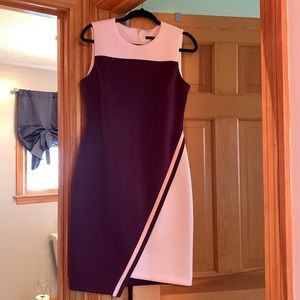 Tommy Hilfiger pink/purple mid length scuba dress